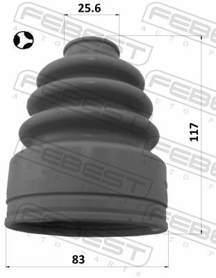 Febest 0315YF4T Пильовик ШРКШ внутрішній комплект 83x117x25.6