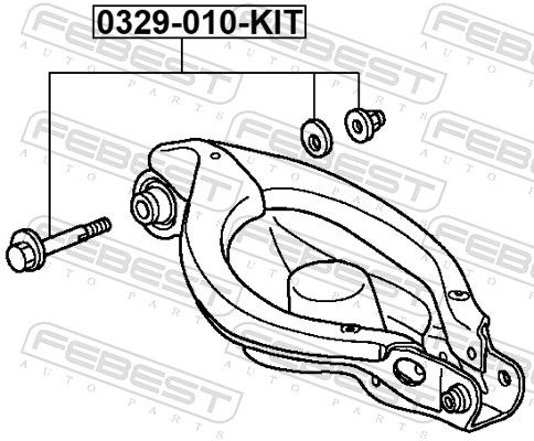 Febest 0329010KIT Болт з ексцентриком ремкомплект