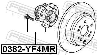 Febest 0382YF4MR Маточина задня