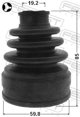 Febest 0415CWRT пильовик шрус внутрішній комплект 59.8x85x19.2