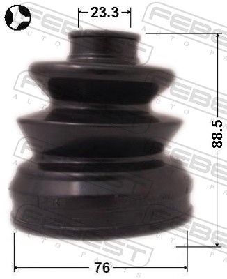Febest 0415DJ24 Пильовик ШРКШ внутрішній комплект 76x88.5x23.3