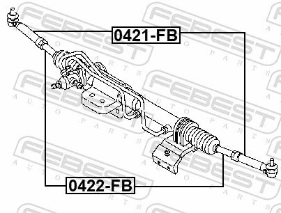 Febest 0421FB накінечник кермовий