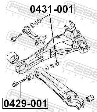 Febest 0429001 Гвинт для коригування розвалу