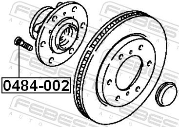 Febest 0484002 Колісний болт