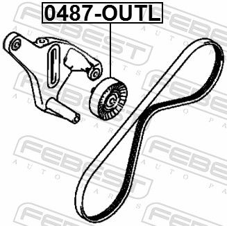 Febest 0487OUTL Ролик натяжний комплект