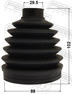 Febest 0517PBT50 пильовик шрус зовнішній комплект pvc 88x102x29.5
