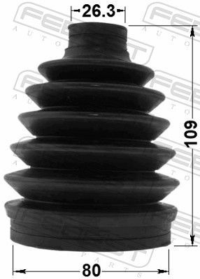 Febest 0517PGHAT Пильовик ШРКШ зовнішній комплект pvc 80x109x26.3