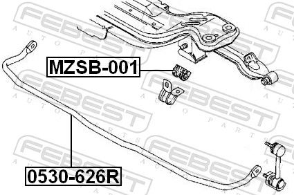 Febest 0530626R стабілізатор задній