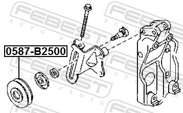 Febest 0587B2500 Ролик натяжний