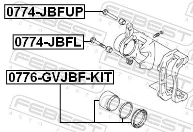 Febest 0776GVJBFKIT Ремонтний комплект, гальмівний супорт