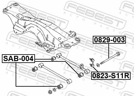 Febest 0829003 Гвинт для коригування розвалу