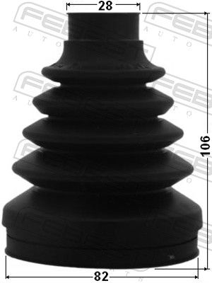 Febest 1015CAP пильовик шрус внутрішній комплект 82x106x28