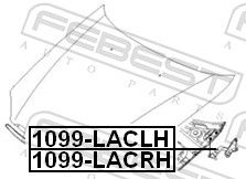 Febest 1099LACRH Петля капота права