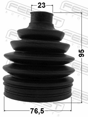 Febest 1217PCM10R пильовик шрус зовнішній комплект pvc 76.5x95x23