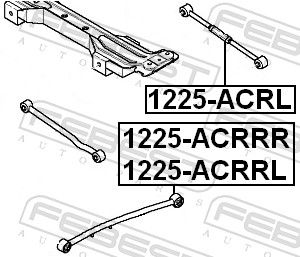 Febest 1225ACRL Тяга задня поперечна регульована