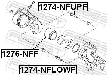 Febest 1274NFUPF Втулка напрямна супорта гальмівного переднього