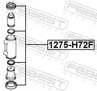 Febest 1275H72F Ремкомплект супорта гальмівного переднього