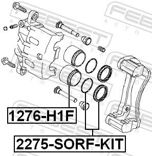 Febest 1276H1F поршень супорта гальмівного переднього
