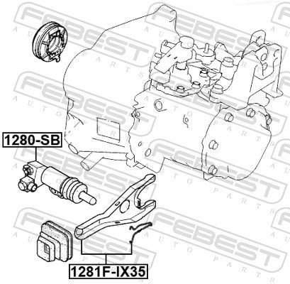 Febest 1280SB циліндр зчеплення робочий