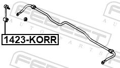 Febest 1423KORR Тяга стабілізатора задня