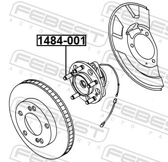 Febest 1484001 Шпилька колісна