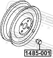 Febest 1485001 Гайка колісна