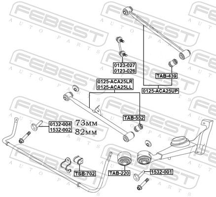 Febest 1532002 Втулка з ексцентриком