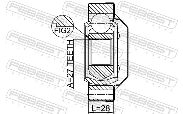 Febest 1611001R шрус внутрішній задній 27x94