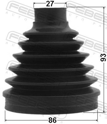 Febest 1615P164LH Пильовик шрус внутрішній комплект pvc 86x93x27