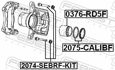Febest 2074SEBRFKIT Втулка напрямна супорта гальмівного переднього комплект
