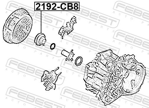 Febest 2192CB8 Підшипник зчеплення вижимний
