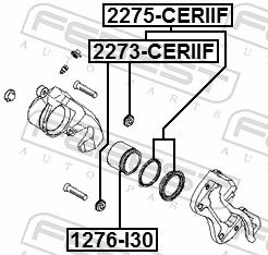 Febest 2275CERIIF Ремонтний комплект, гальмівний супорт