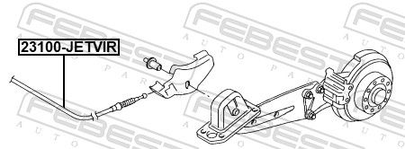 Febest 23100JETVIR Трос ручного гальма