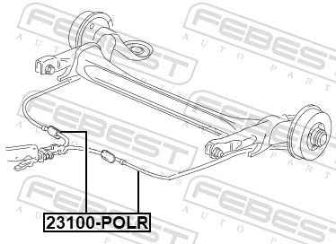 Febest 23100POLR Трос ручного гальма