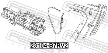 Febest 23104B7RV2 Трос зовнішньої ручки замка дверей