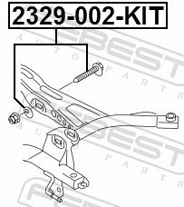 Febest 2329002KIT Болт з ексцентриком ремкомплект