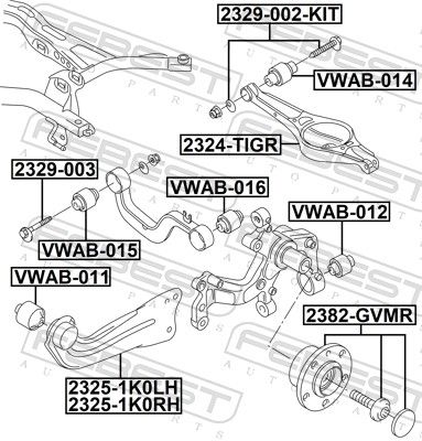 Febest 2329003 Болт з ексцентриком