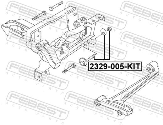 Febest 2329005KIT Гвинт для коригування розвалу