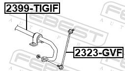 Febest 2399TIGIF Стабілізатор передній D23
