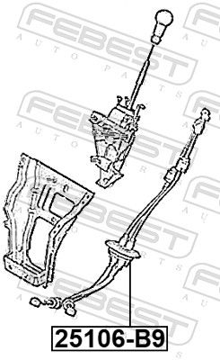 Febest 25106B9 трос коробки передач