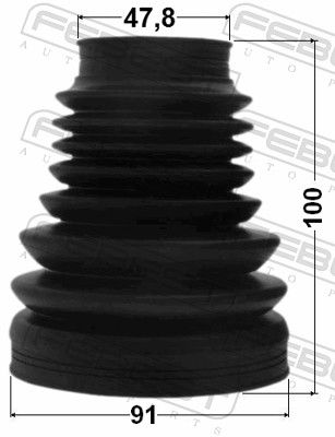 Febest 2715PXC Пильовик Шрус внутрішній комплект pvc 91x100x47.8