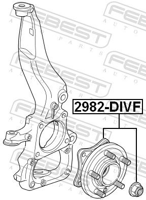 Febest 2982DIVF Маточина передня