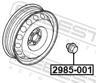 Febest 2985001 Гайка колісна