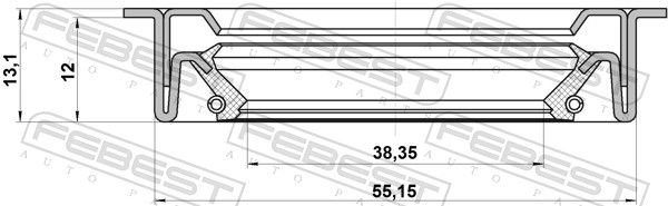 Febest 95LDS40551213C сальник приводу 40x55x12x13