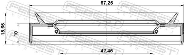 Febest 95PES44671016C Сальник приводу 42.45x67.25x10x15.65