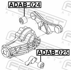 Febest ADAB025 Сайлентблок заднього диференціала