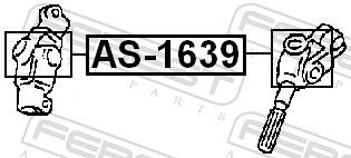 Febest AS1639 Хрестовина рульова 16x39