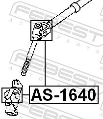 Febest AS1640 Хрестовина рульова 16x40