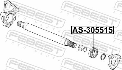 Febest AS305515 підшипник приводного валу 30x55x15.5
