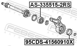 Febest AS3355152RS Підшипник, приводний вал